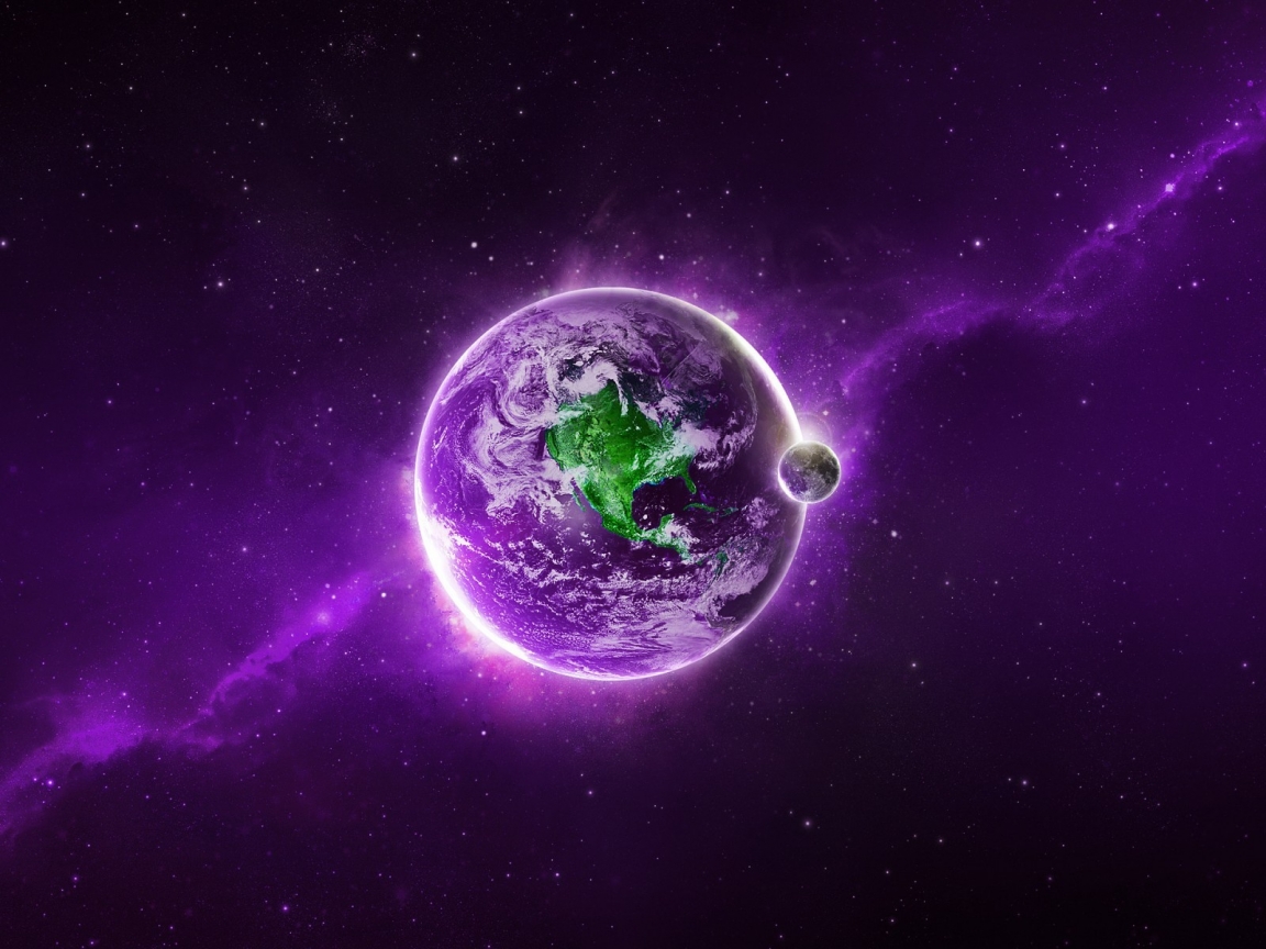 Purple Space Planet for 1152 x 864 resolution