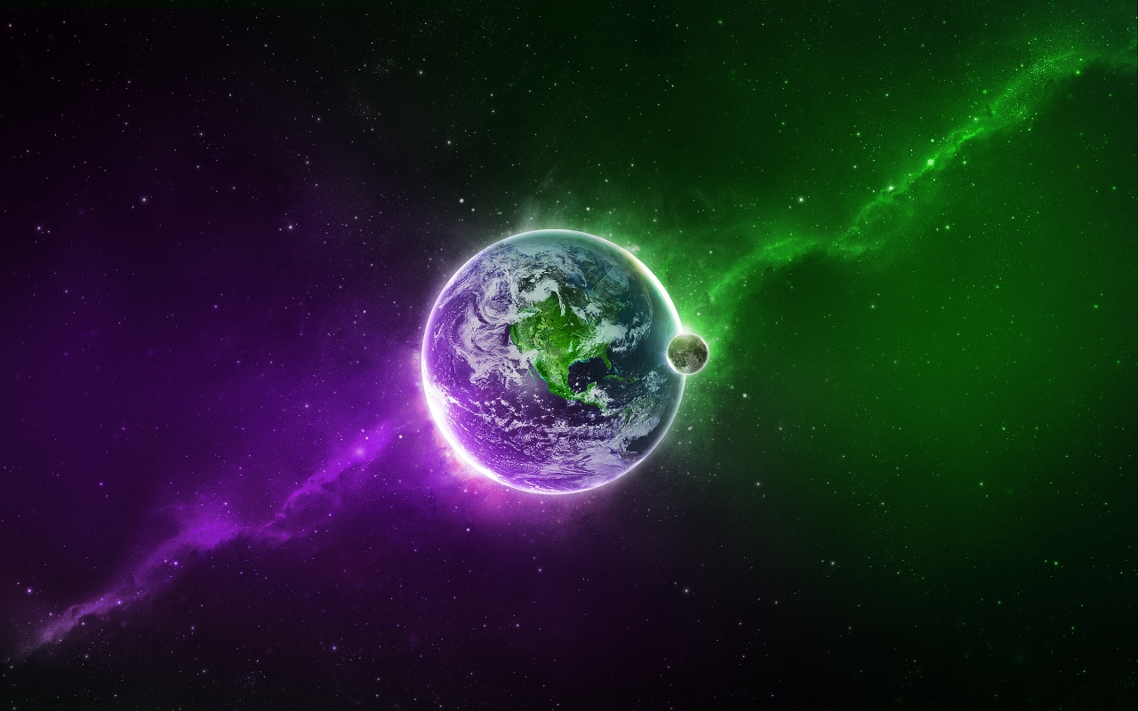 Purple versus Green for 1280 x 800 widescreen resolution