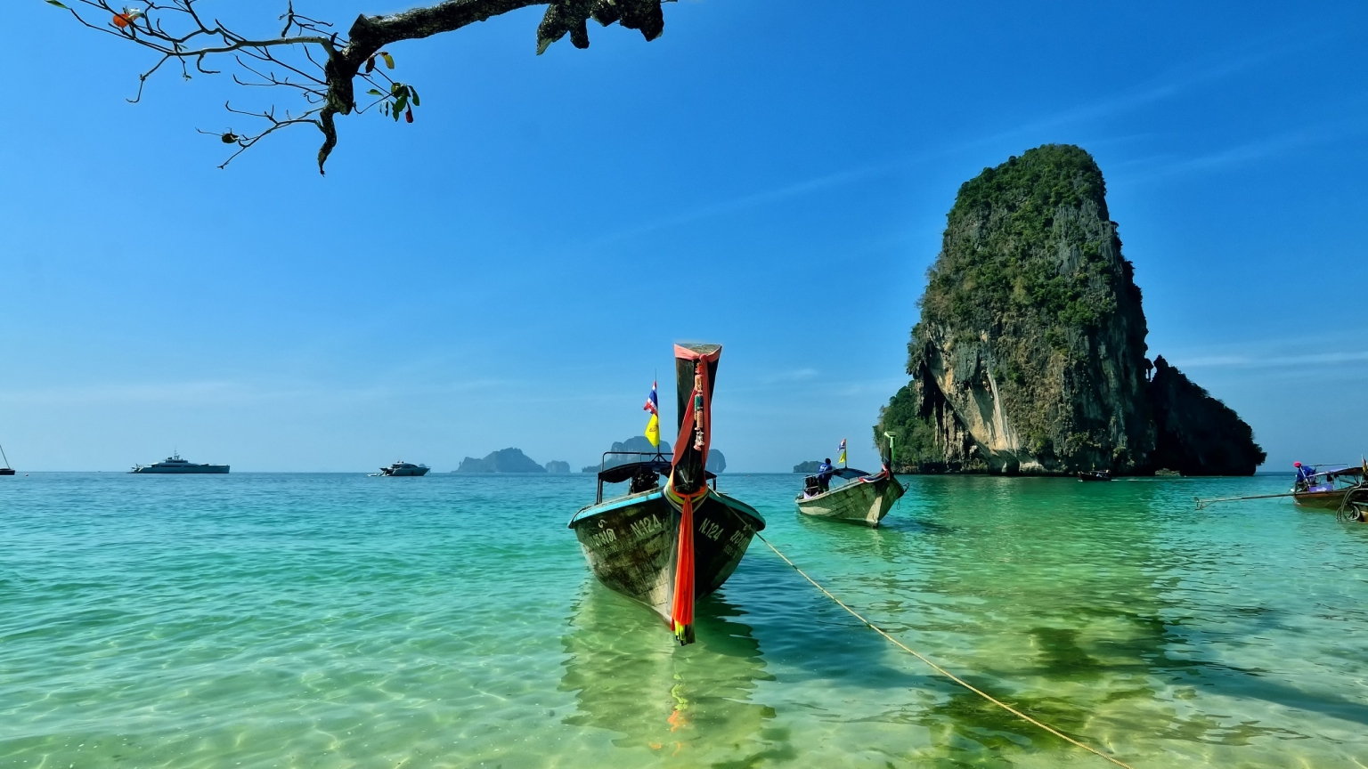 Railay Beach Thailand for 1536 x 864 HDTV resolution