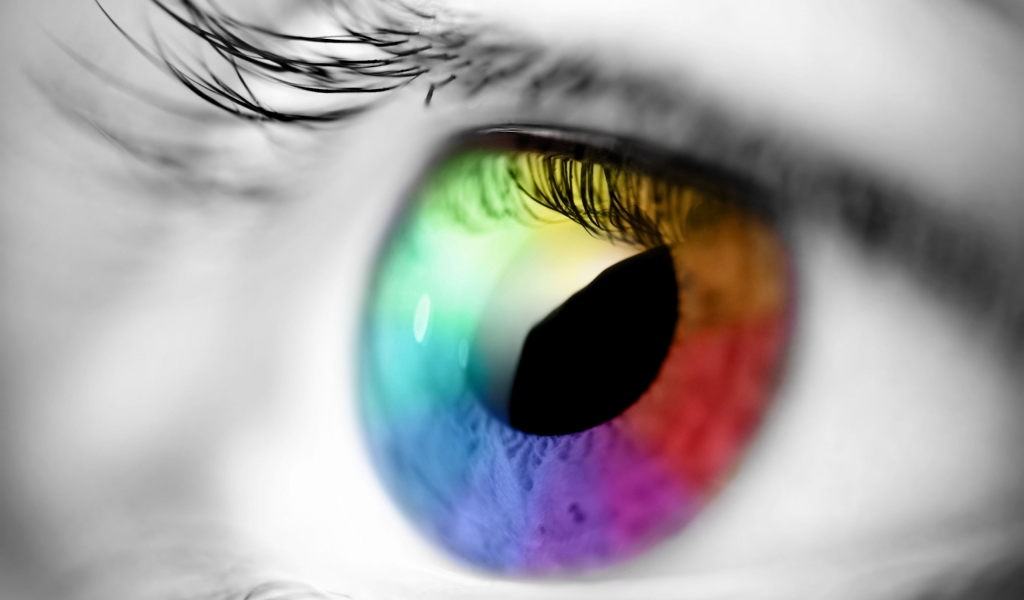 Rainbow Eye for 1024 x 600 widescreen resolution