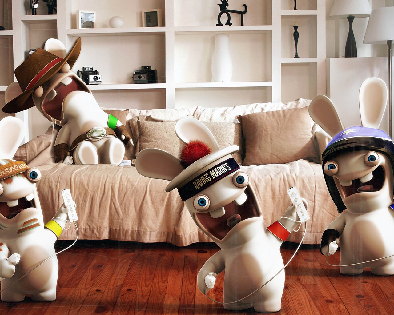 Rayman Raving Rabbids Playing Wii for 1280 x 1024 resolution