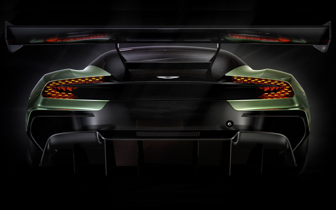 Rear of Aston Martin Vulcan for 1280 x 800 widescreen resolution