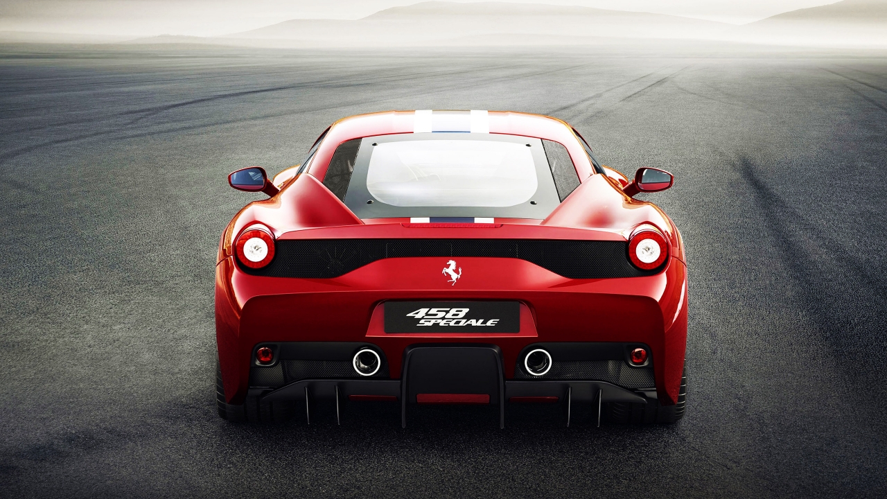 Rear of Ferrari 458 for 1280 x 720 HDTV 720p resolution