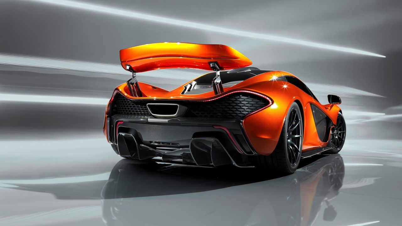 Rear of McLaren P1 Concept for 1280 x 720 HDTV 720p resolution