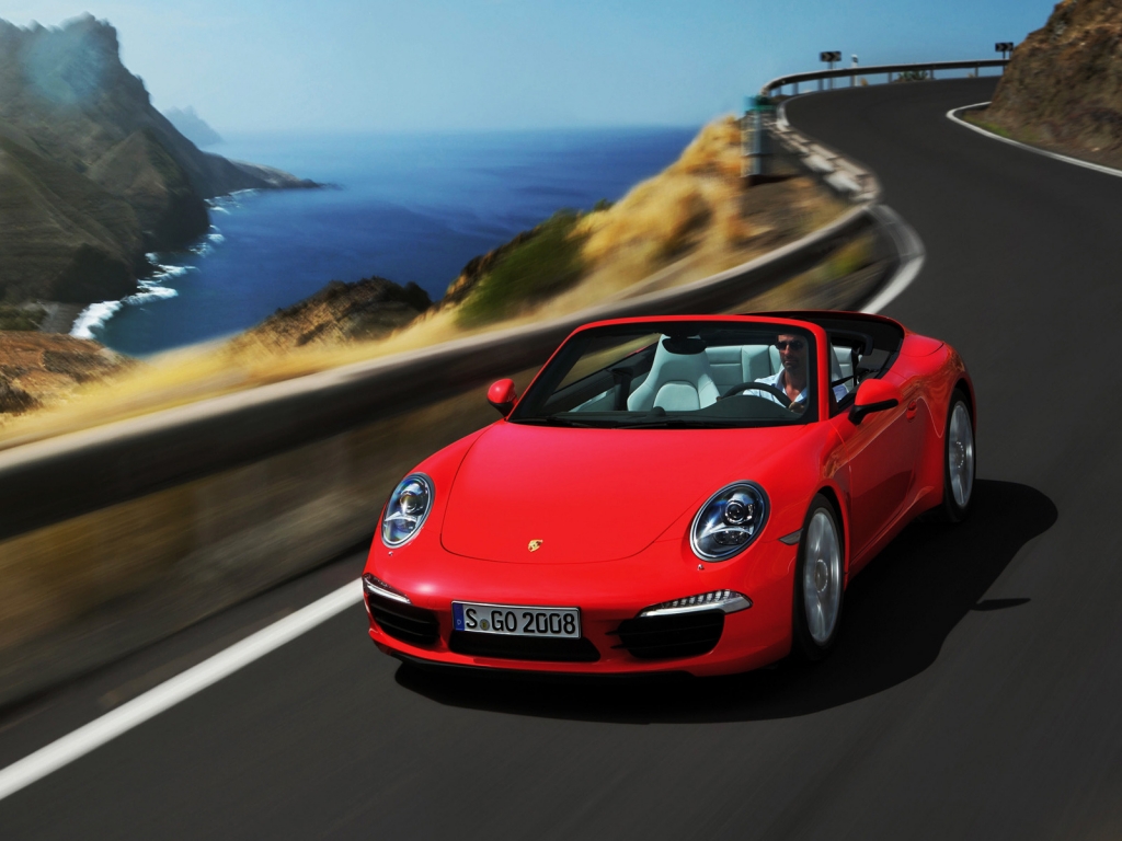 Red 2012 Porsche 911 Carrera S Cabriolet for 1024 x 768 resolution