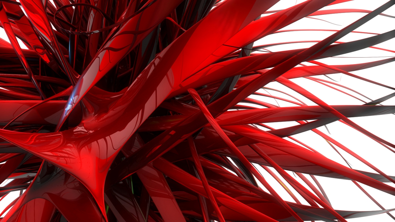 Red Abstract Lines for 1280 x 720 HDTV 720p resolution