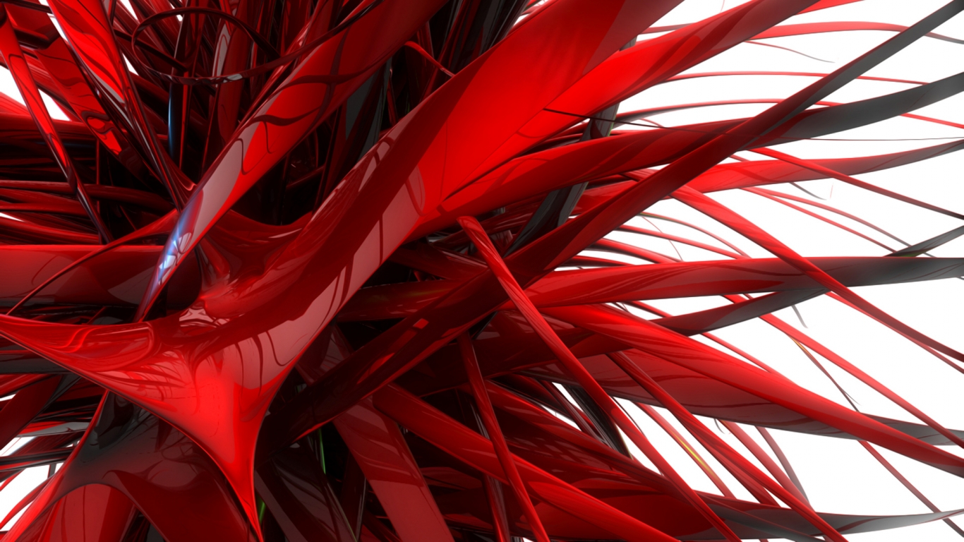 Red Abstract Lines for 1366 x 768 HDTV resolution