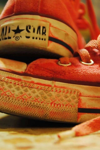 Red All Stars Tennis Shoes for 320 x 480 iPhone resolution