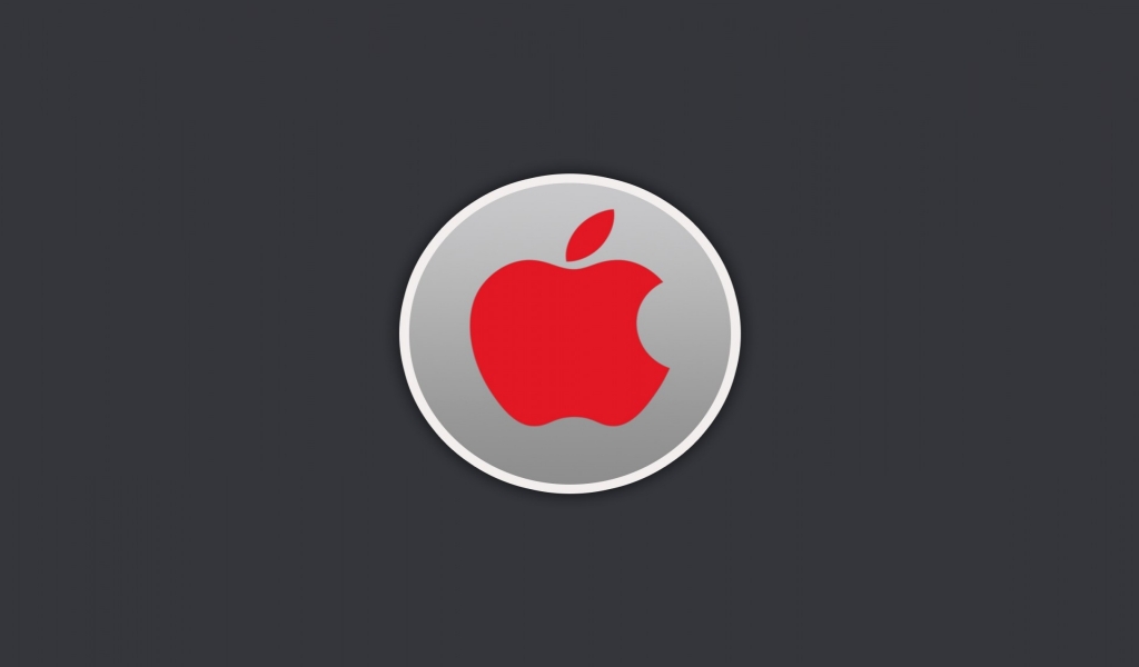 Red Apple Logo for 1024 x 600 widescreen resolution