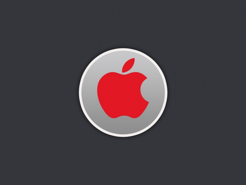 Red Apple Logo for 1024 x 768 resolution