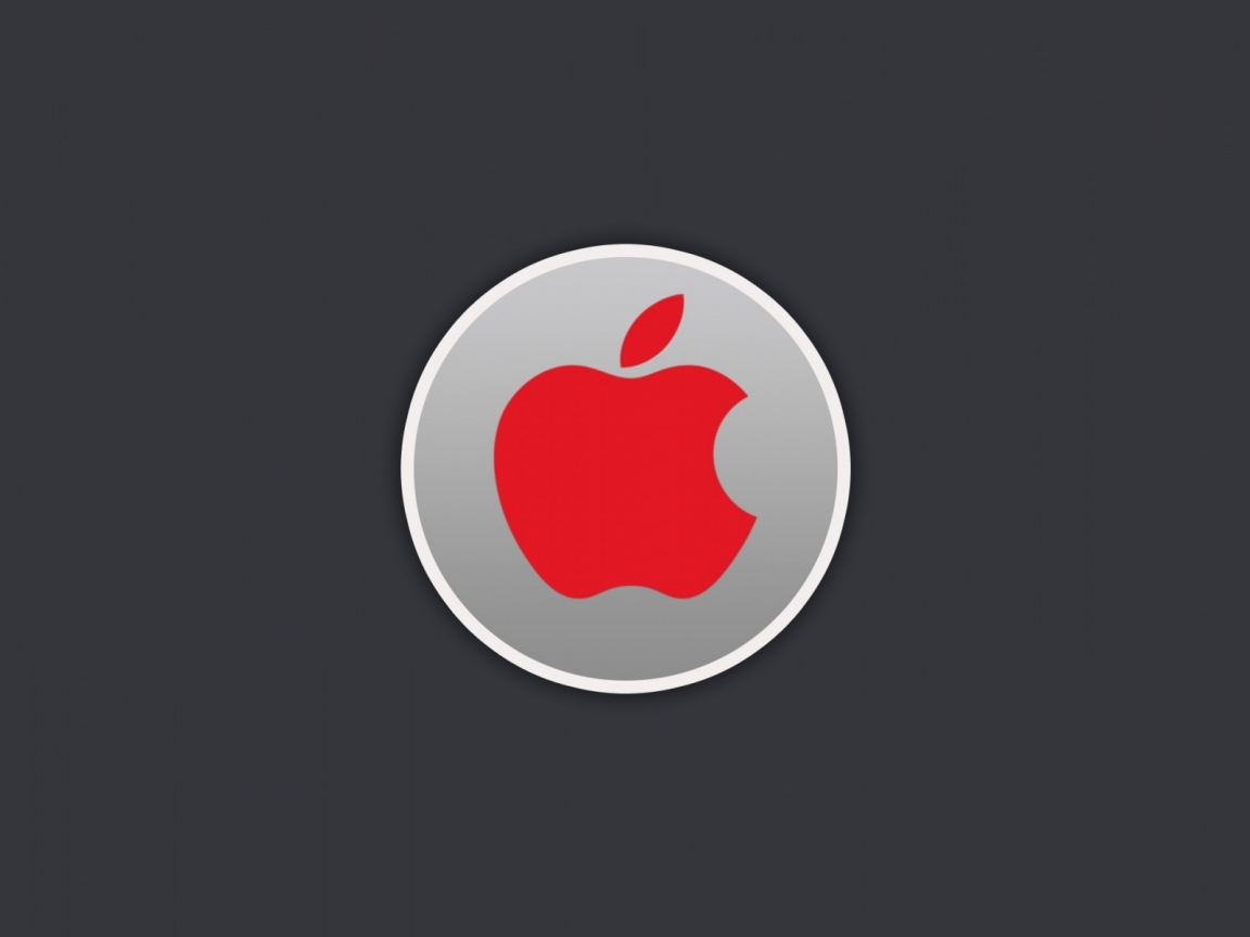 Red Apple Logo for 1152 x 864 resolution