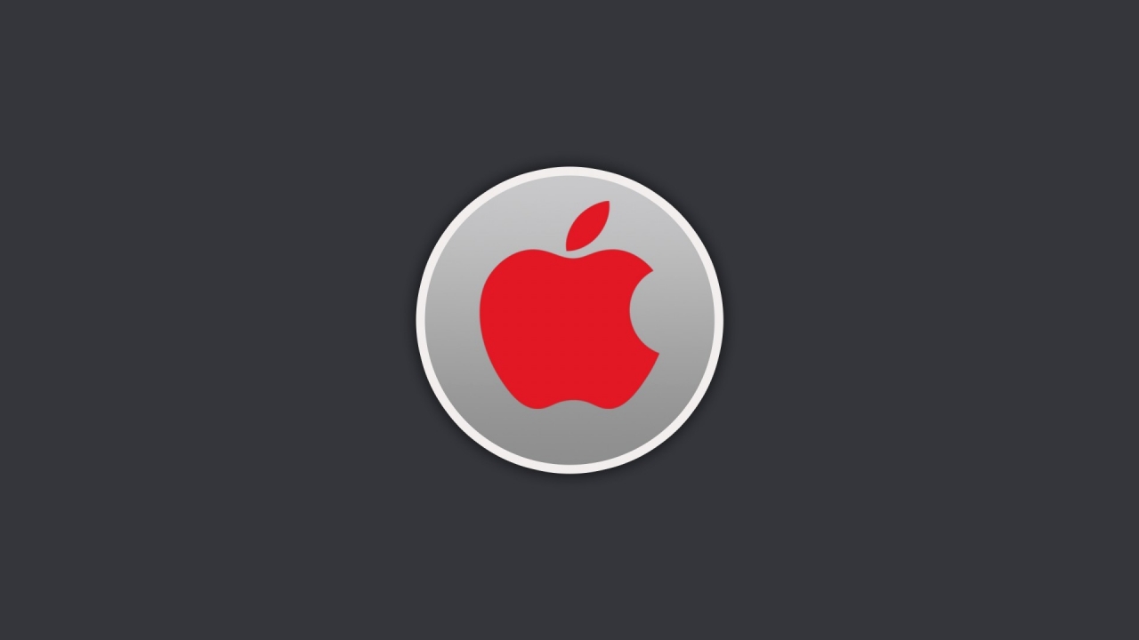 Red Apple Logo for 1280 x 720 HDTV 720p resolution