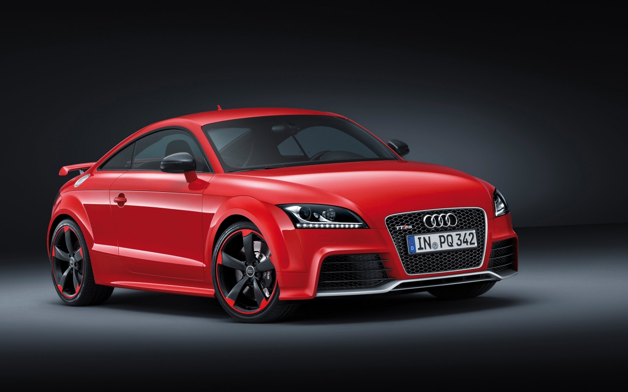 Red Audi TT RS Plus for 1280 x 800 widescreen resolution