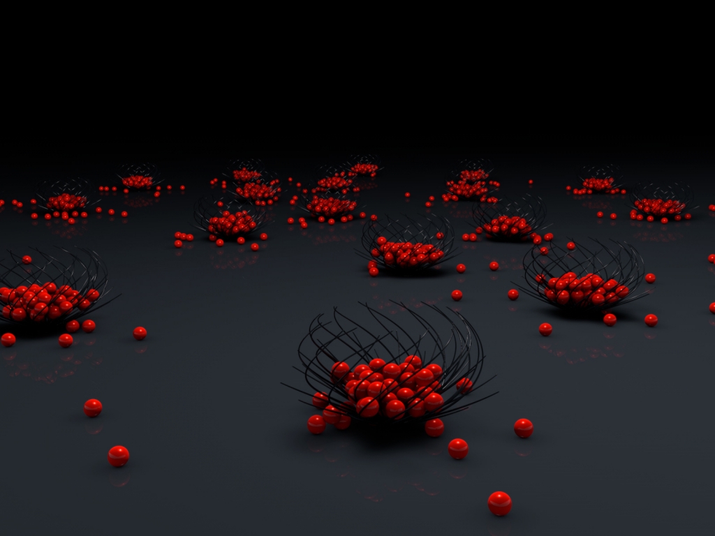 Red Balls for 1024 x 768 resolution