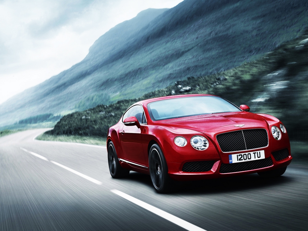 Red Bentley Continental for 1024 x 768 resolution