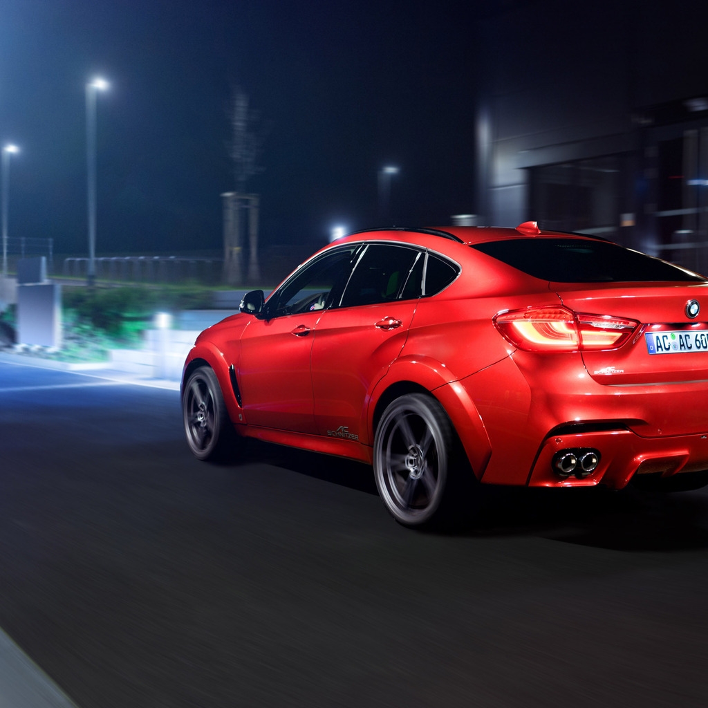 Red BMW X6 2016 for 1024 x 1024 iPad resolution