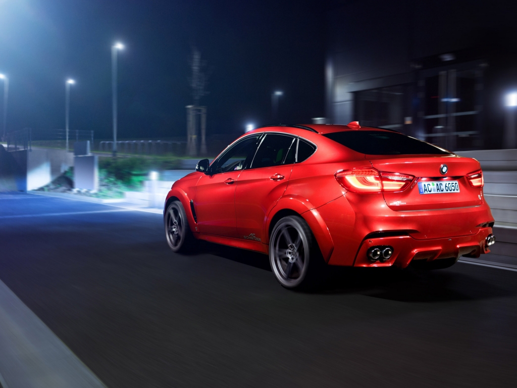 Red BMW X6 2016 for 1024 x 768 resolution