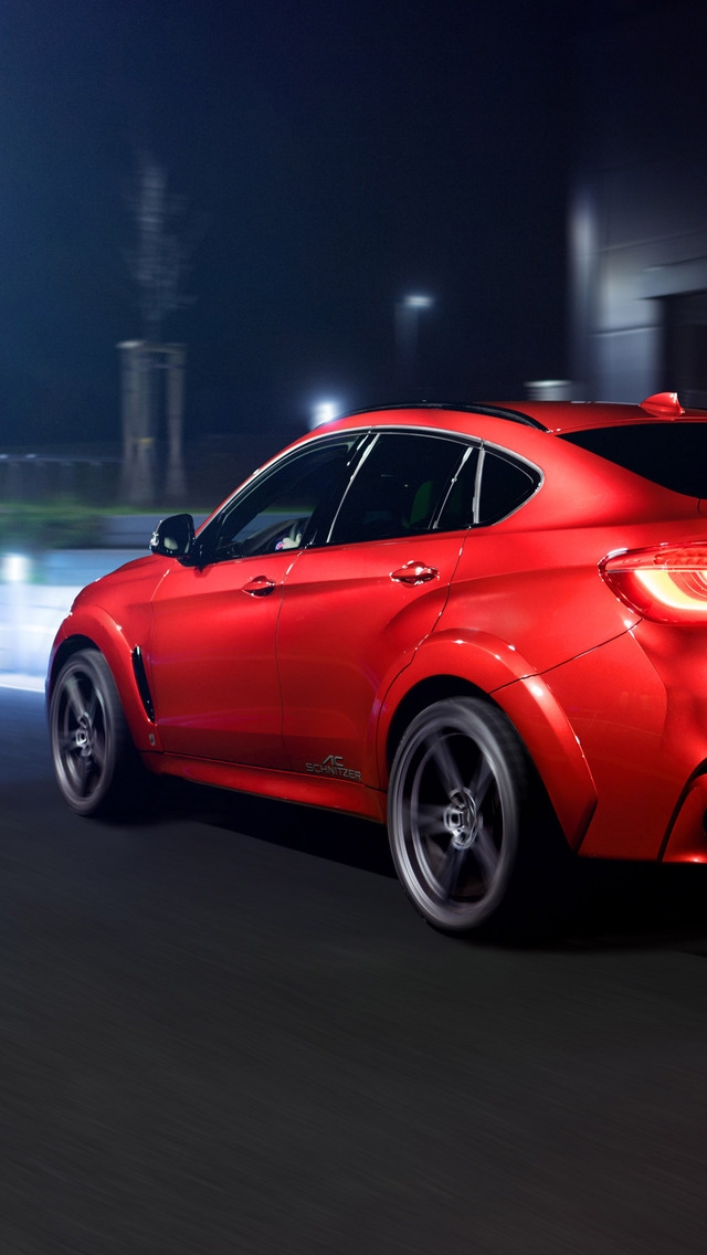 Red BMW X6 2016 for 640 x 1136 iPhone 5 resolution