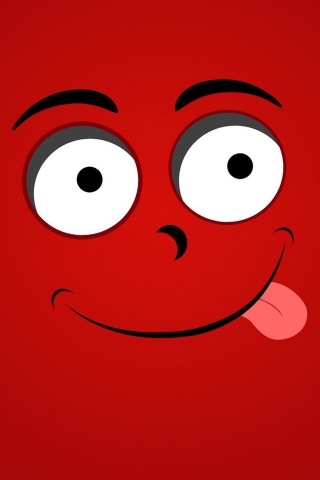 Red Face for 320 x 480 iPhone resolution