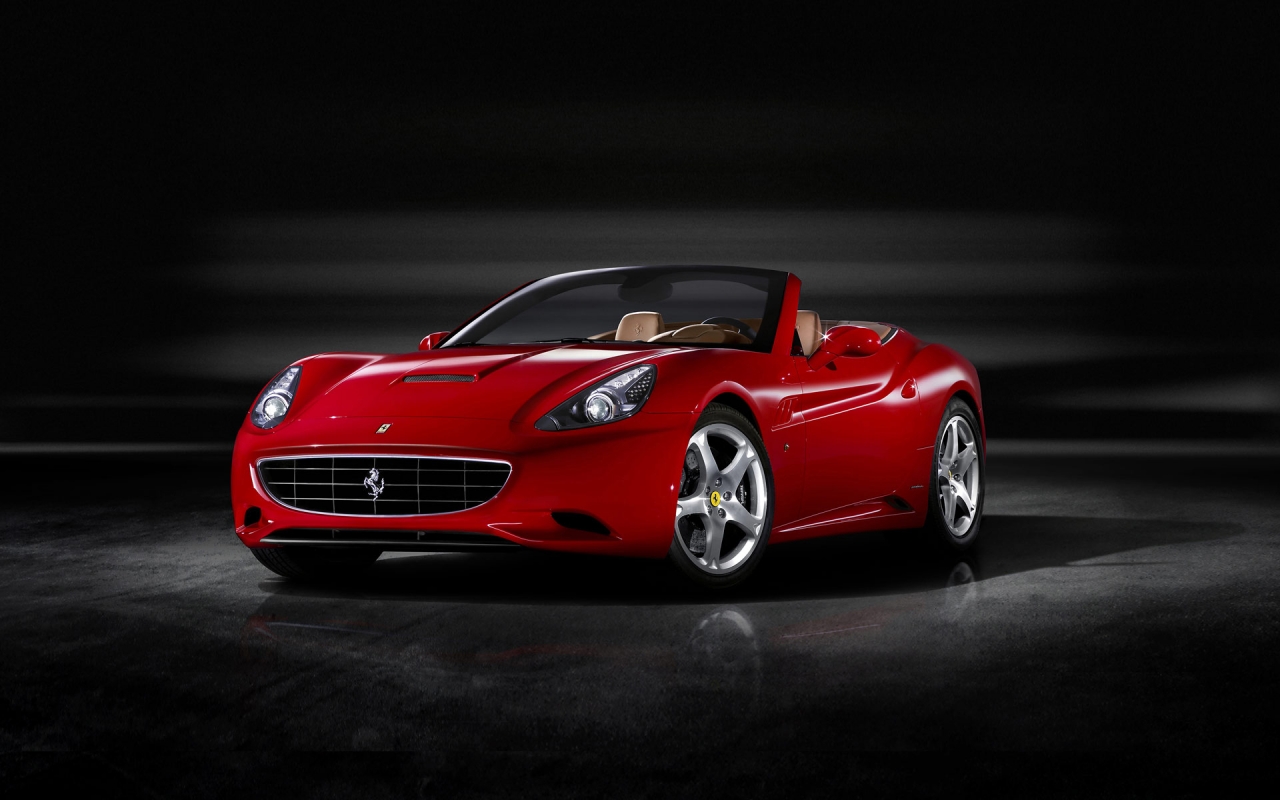 Red Ferrari California for 1280 x 800 widescreen resolution