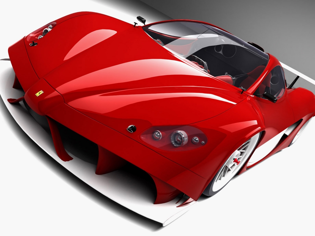 Red Ferrari Front Angle for 1024 x 768 resolution