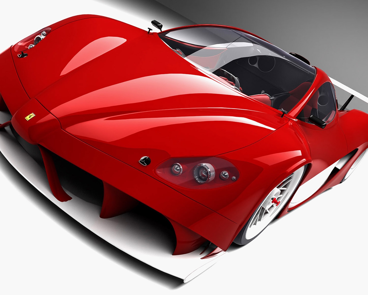 Red Ferrari Front Angle for 1280 x 1024 resolution