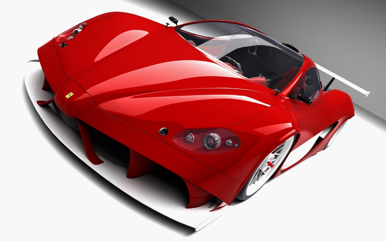 Red Ferrari Front Angle for 1280 x 800 widescreen resolution