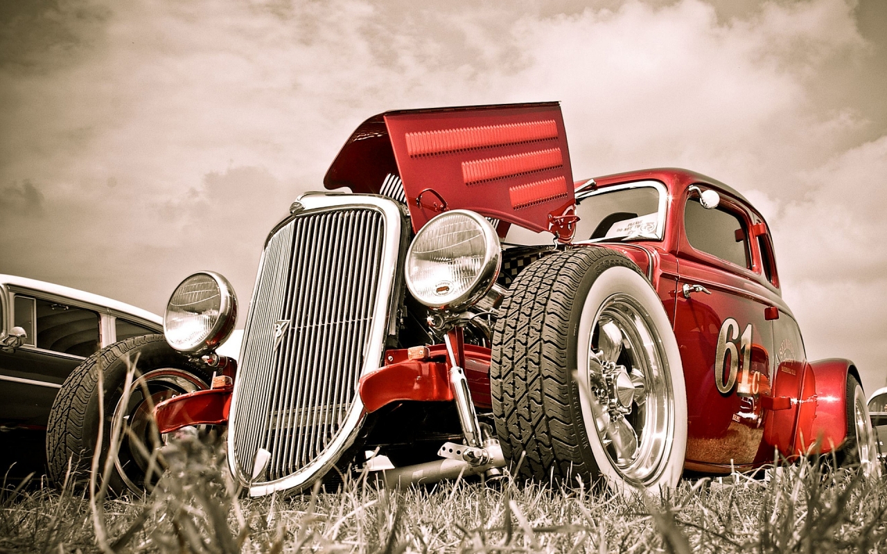 Red Fire Hot Rod HDR for 1280 x 800 widescreen resolution