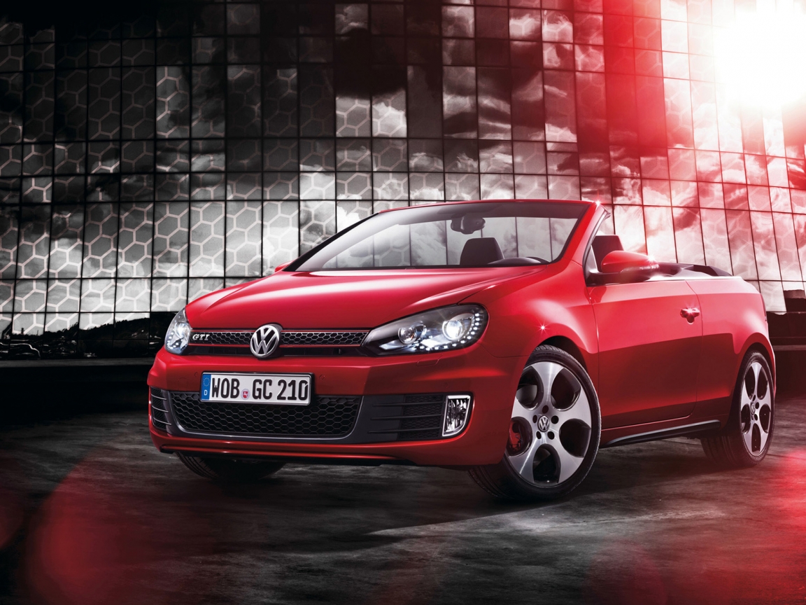 Red Golf GTI Cabriolet for 1152 x 864 resolution