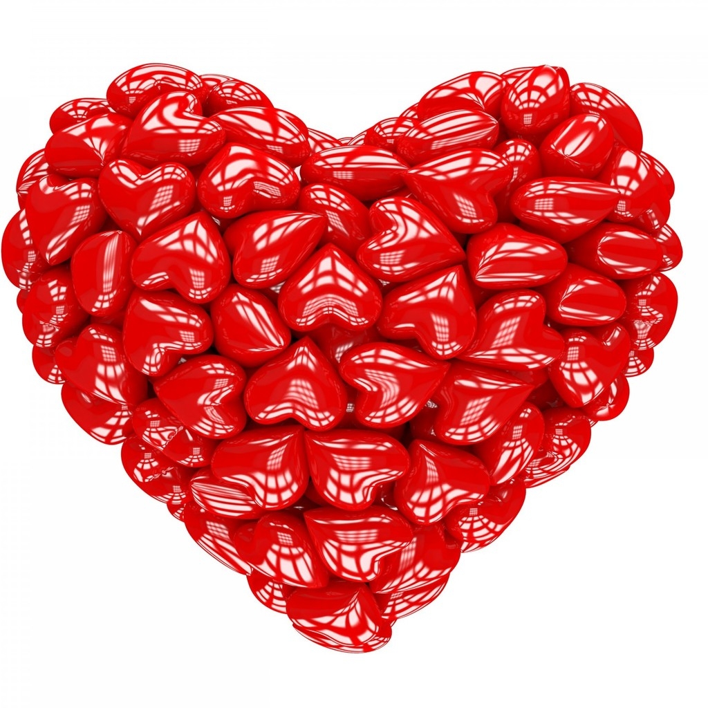 Red Heart 3D for 1024 x 1024 iPad resolution