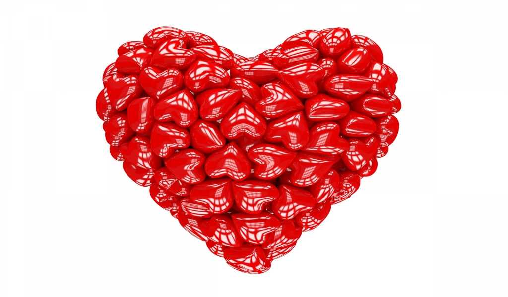 Red Heart 3D for 1024 x 600 widescreen resolution
