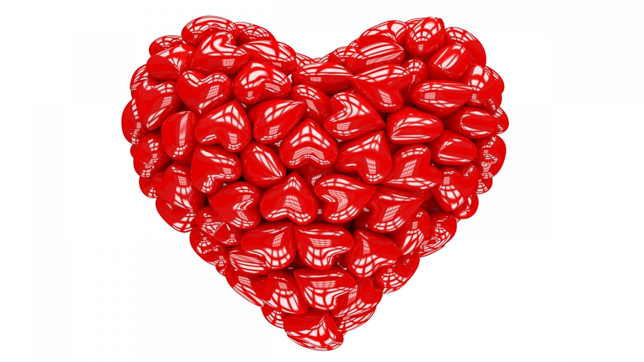 Red Heart 3D for 1280 x 720 HDTV 720p resolution