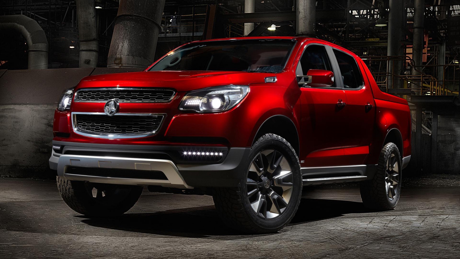 Red Holden Colorado for 1600 x 900 HDTV resolution