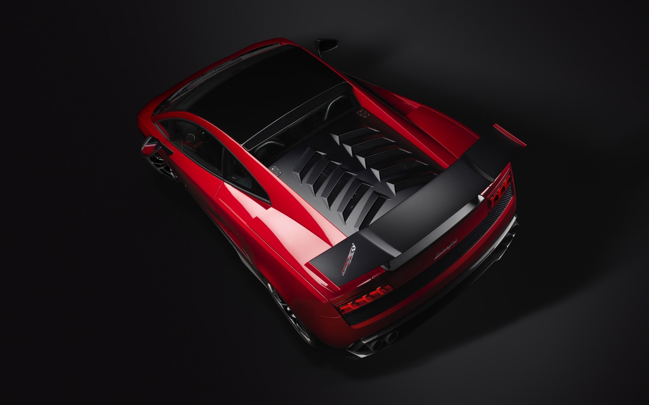 Red Lamborghini Gallardo Stradale for 1280 x 800 widescreen resolution