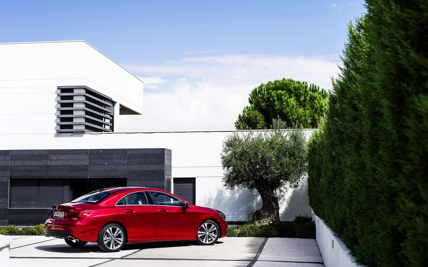 Red Mercedes CLA for 1440 x 900 widescreen resolution