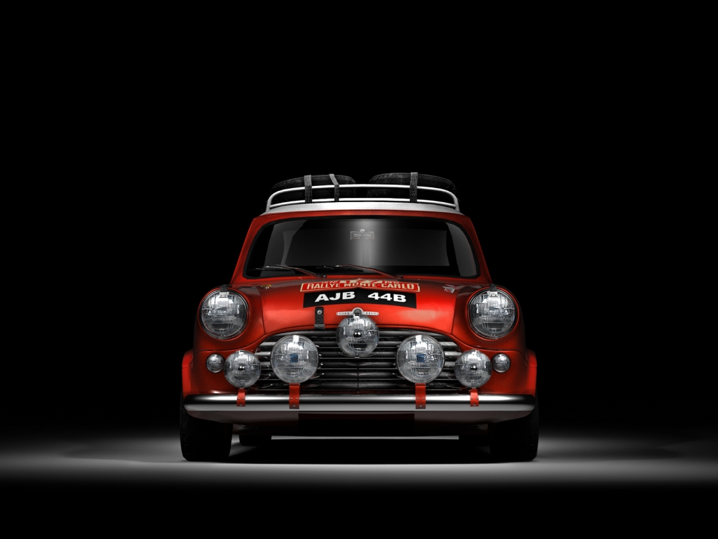 Red Mini Cooper  for 1024 x 768 resolution