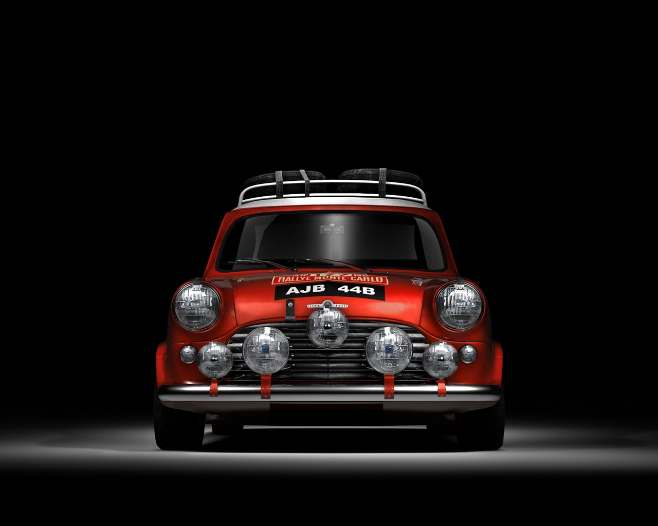 Red Mini Cooper  for 1280 x 1024 resolution
