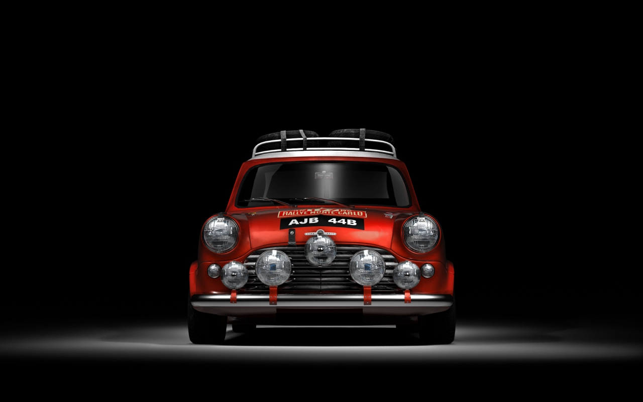 Red Mini Cooper  for 1280 x 800 widescreen resolution