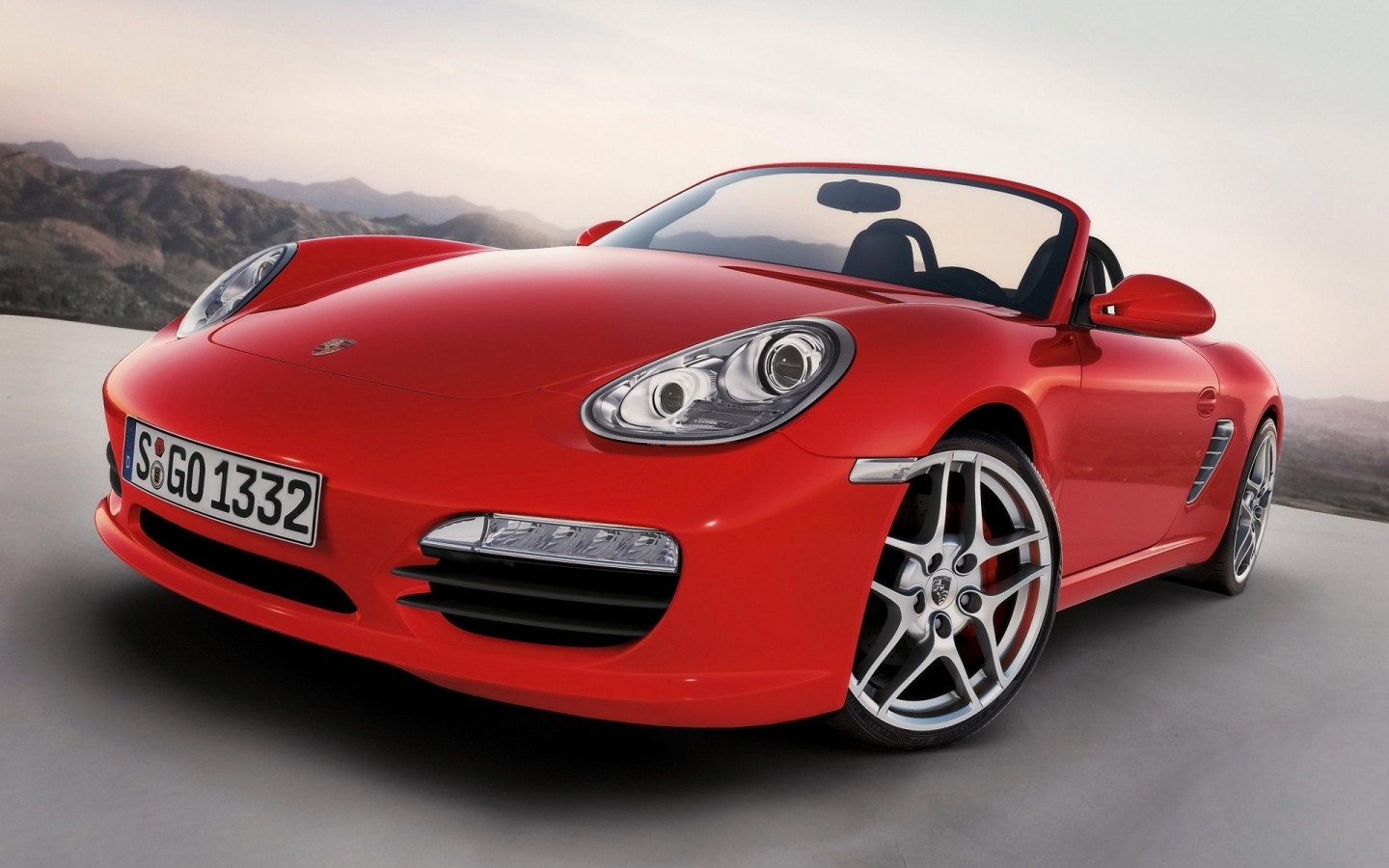 Red Porsche Boxter for 1440 x 900 widescreen resolution