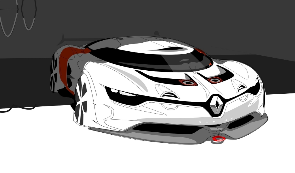 Renault Alpine Concept for 1024 x 600 widescreen resolution