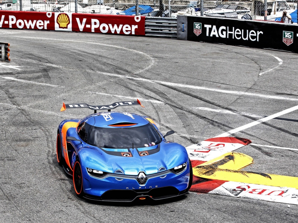 Renault Alpine on Track for 1024 x 768 resolution