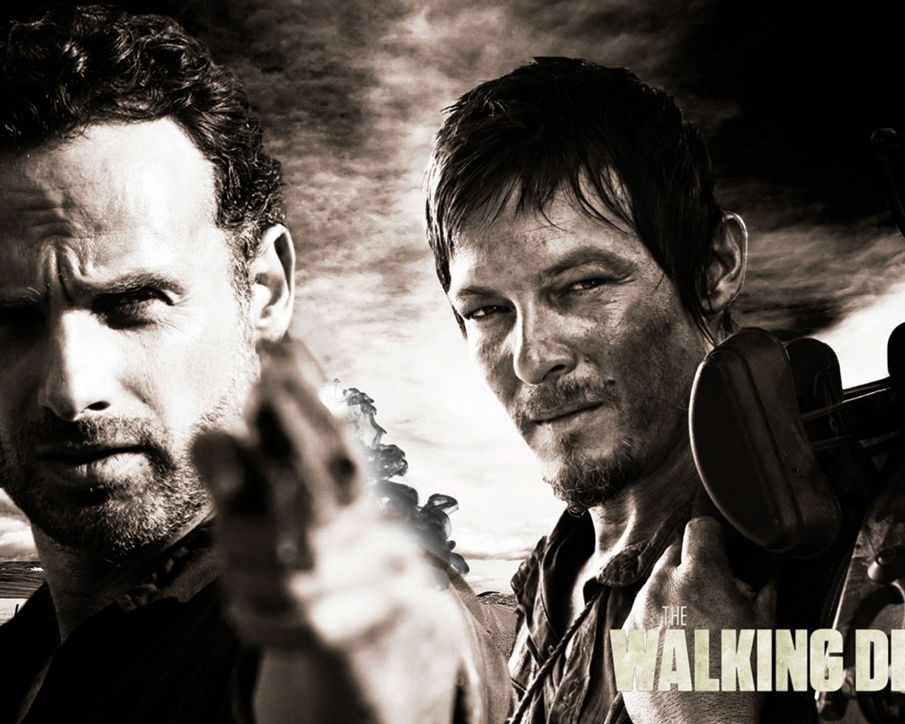 Rick and Daryl The Walking Dead for 1280 x 1024 resolution