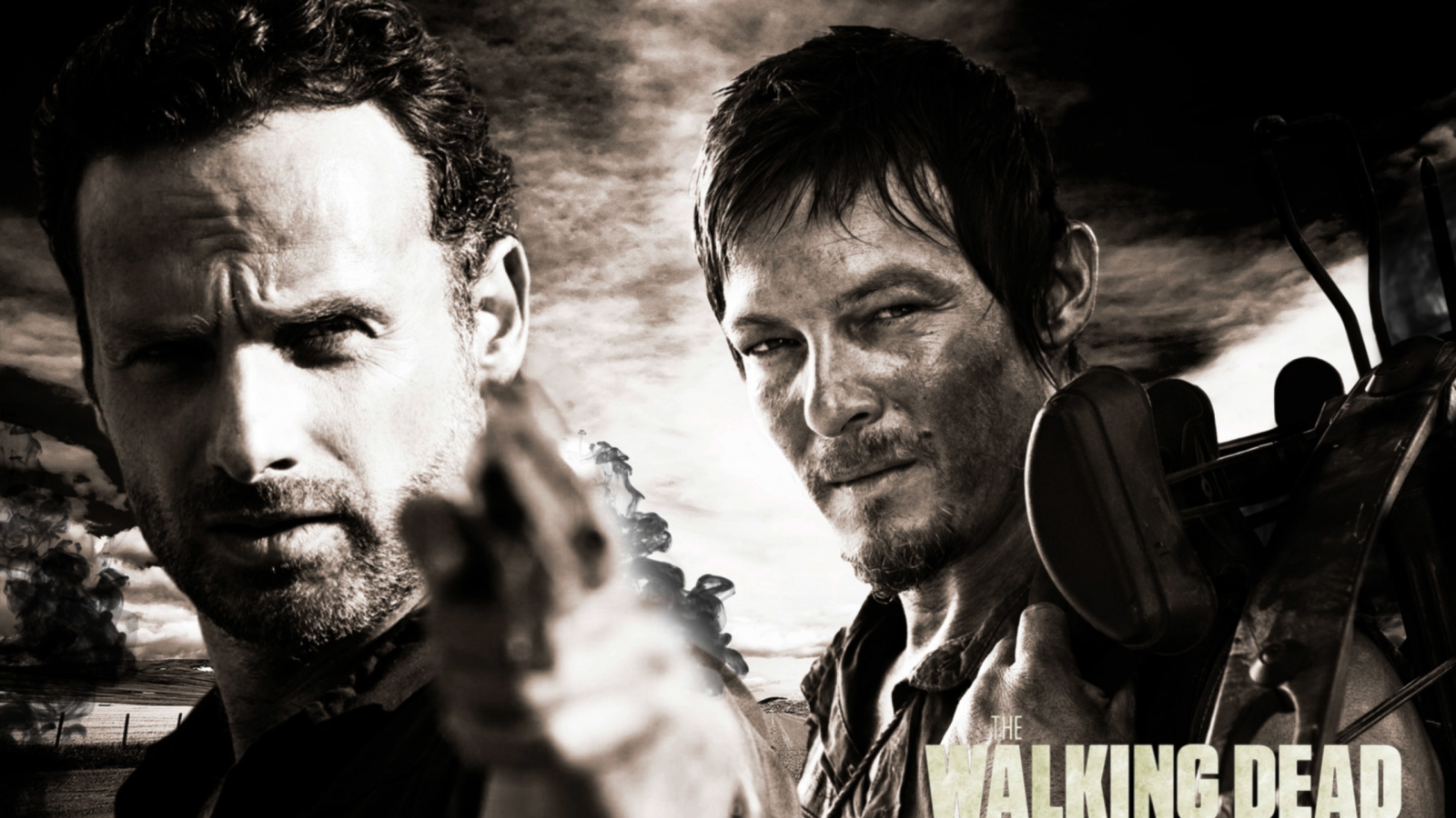 Rick and Daryl The Walking Dead for 1600 x 900 HDTV resolution