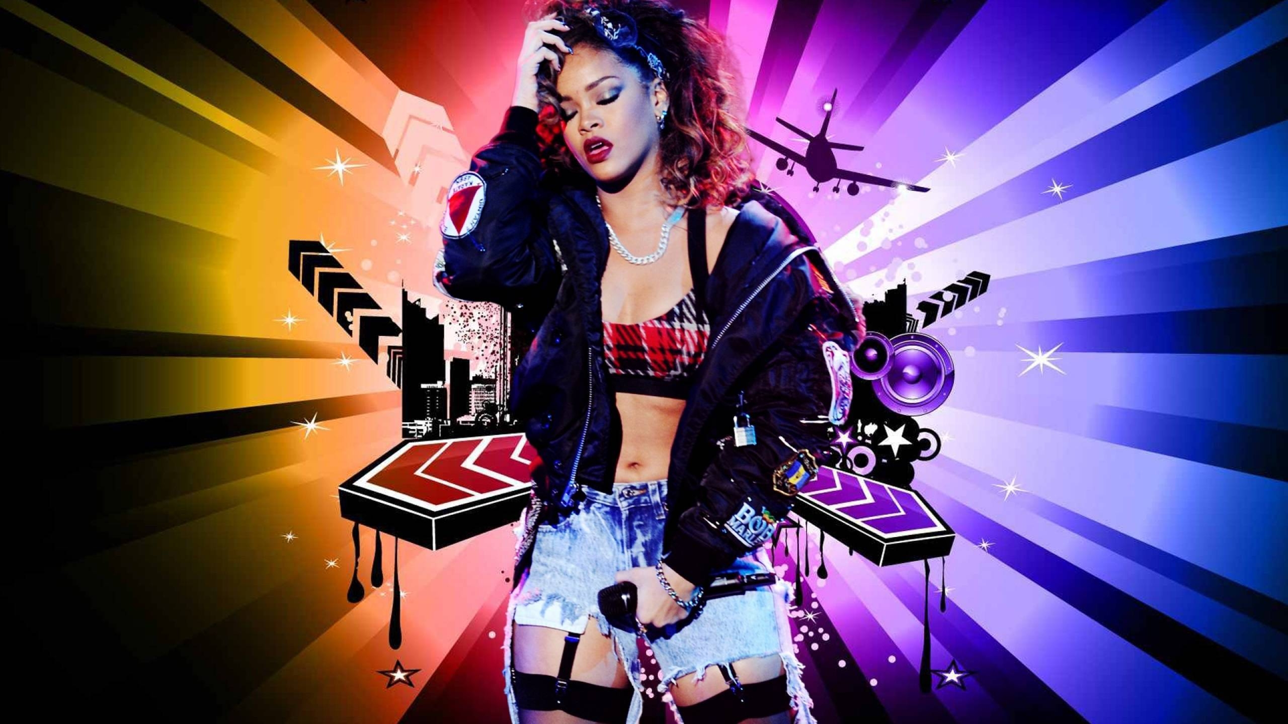 Rihanna Artwork for 2560x1440 HDTV resolution