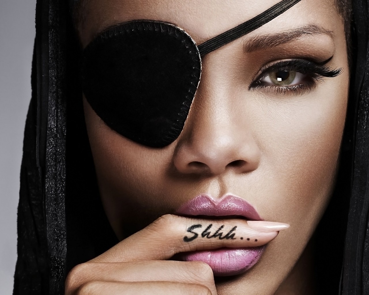 Rihanna Shhh Tattoo for 1280 x 1024 resolution