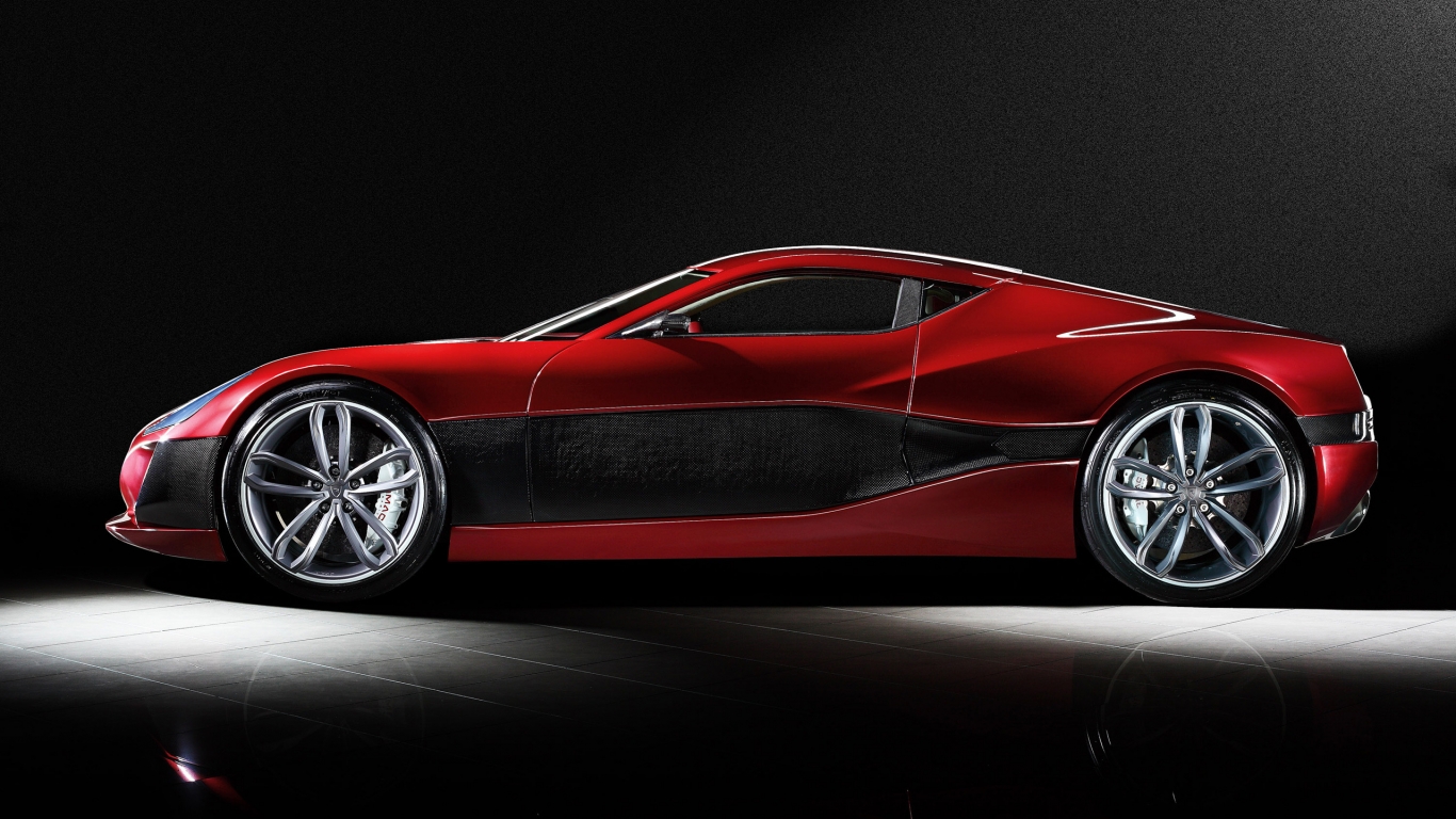 Rimac Concept One Side View for 1366 x 768 HDTV resolution