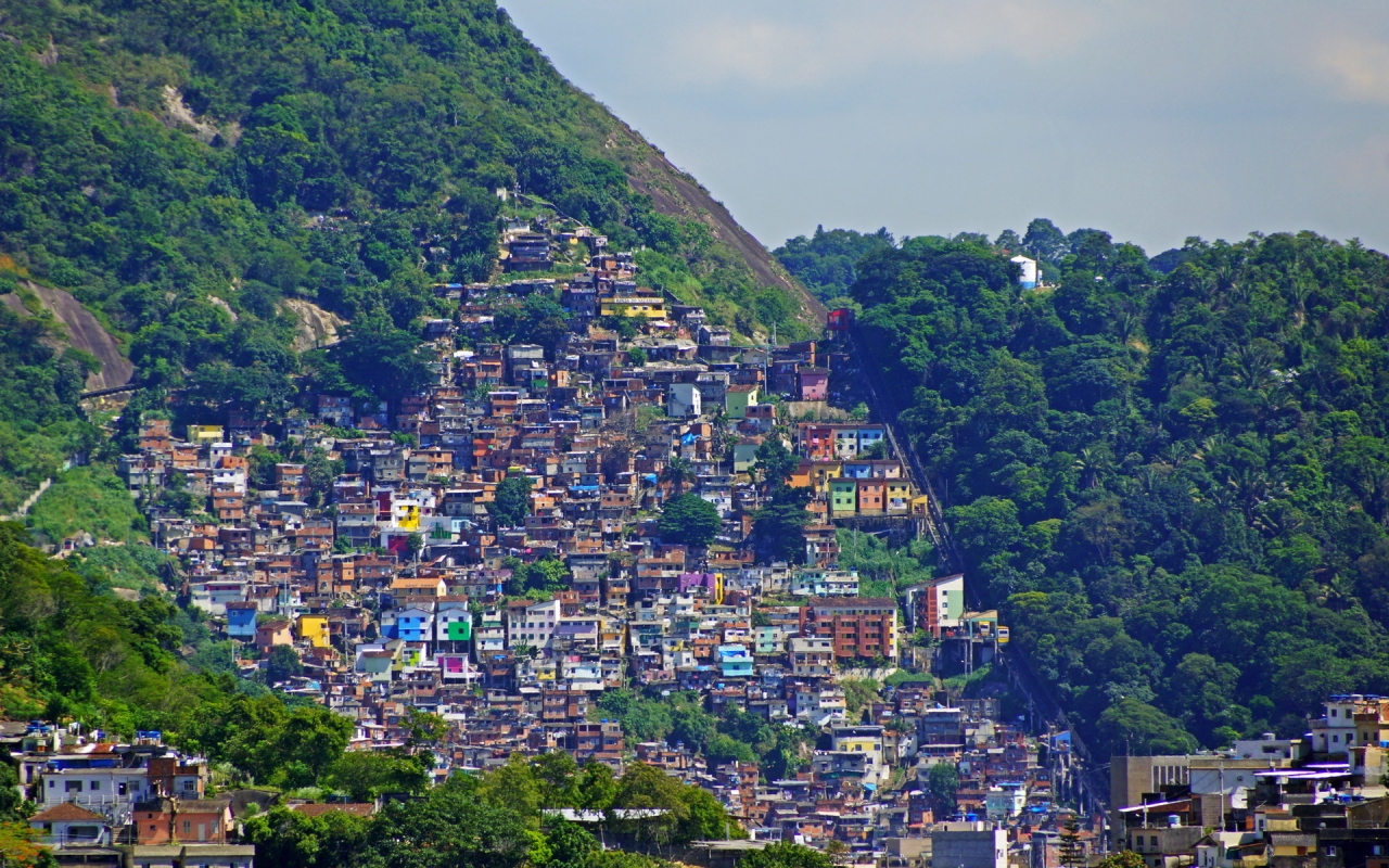 Rio de Janeiro Mountains Houses for 1280 x 800 widescreen resolution