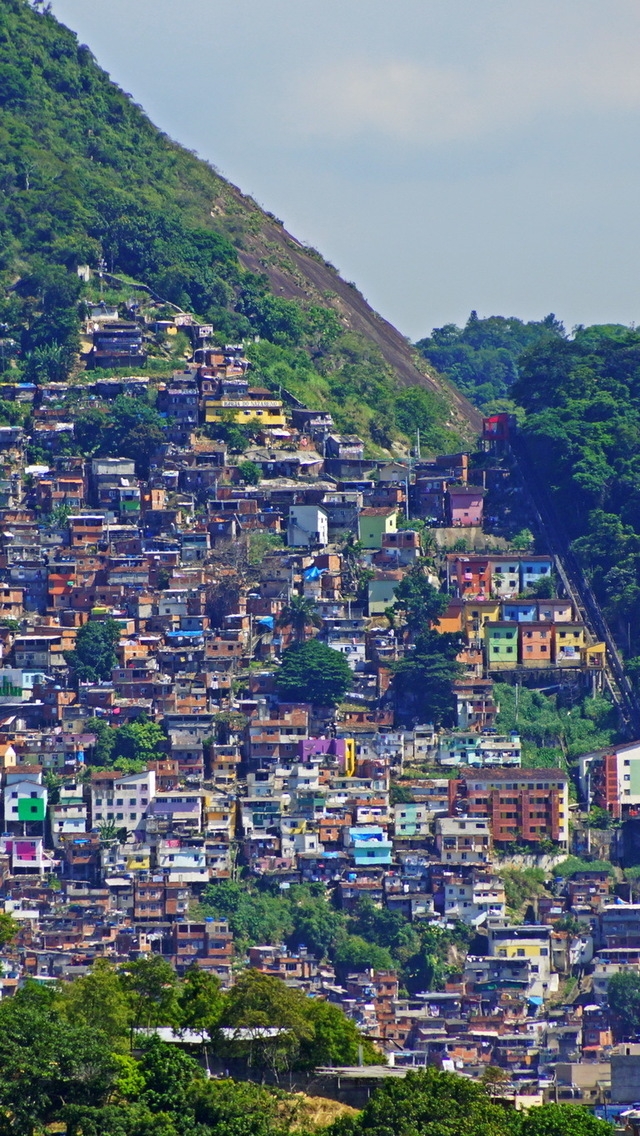 Rio de Janeiro Mountains Houses for 640 x 1136 iPhone 5 resolution