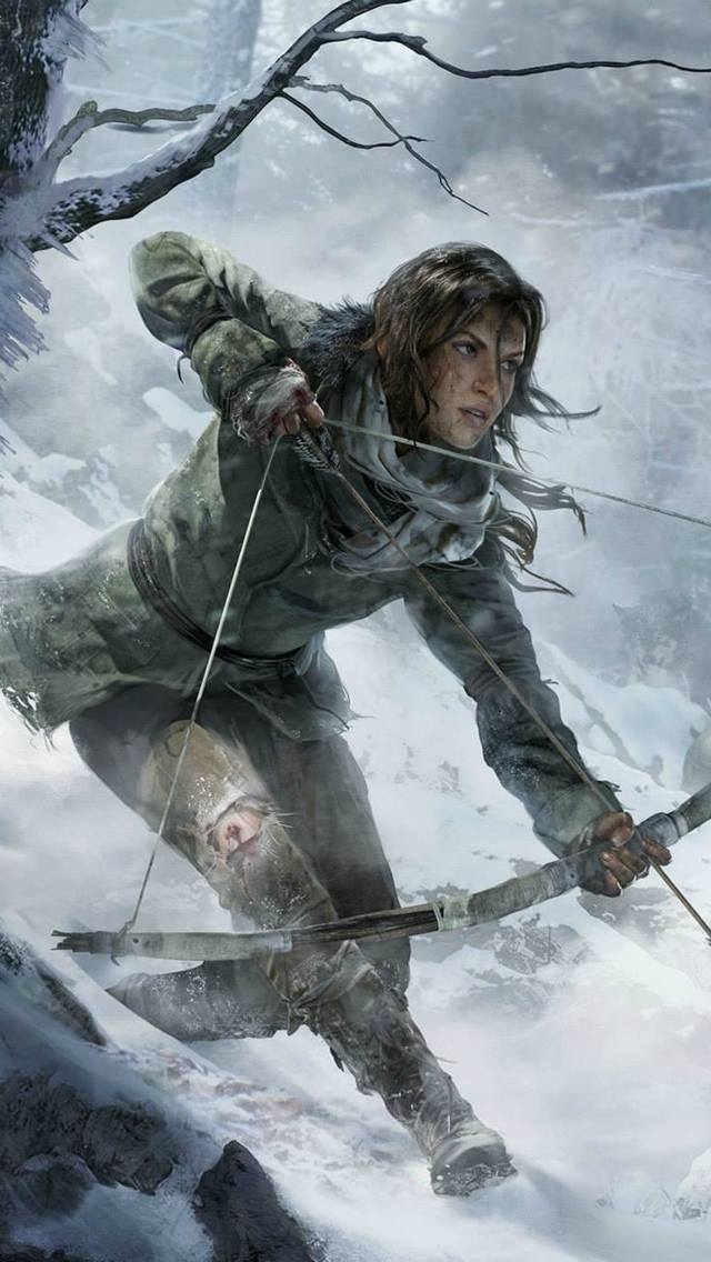 Rise of The Tomb Raider Bow for 640 x 1136 iPhone 5 resolution