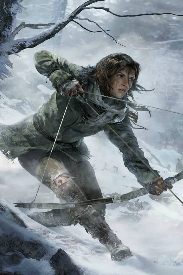 Rise of The Tomb Raider Bow for 640 x 960 iPhone 4 resolution